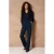 Lofty Manner wide leg broek – donkerblauw