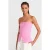Mouwloze Geribbelde Brei Croptop Met Knopen