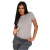 Missy Empire Dames/Dames Body met Gestructureerde Korte Mouwen (Grijs)