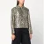 Jas met luipaardprint in gecoat materiaal