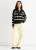 Zwarte Hart Zip-Up Losse Fit Trui
