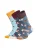 DillySocks Sokken ‘Cute Animal’  navy / blauw denim / lichtblauw / bruin / geel