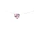Roze zirkoniumoxide ketting 5 mm vorm kar nylon transparant zilver 925