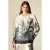 Oltre Patterned Satin Shirt White