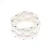 Ring 2 Rijen – Handgemaakt – van Echte Zoetwaterperler – KLEUR NATUURLIJK WIT – 4 mm