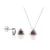 Orphelia Dames 925 Sterling Zilveren Set: Ketting-Hanger + Oorknoppen – Zilver SET-5909