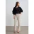Dames Hoge Taille Rechte Cropped Broek