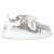 Alexander McQueen Oversized Sneakers in Metallic Zilveren Leer