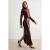 TRENDYOLMİLLA Dames Effen Maxi Lang Recht Avond & Gala Jurk