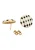 Gaya Oorbellen  goud / zwart / wit