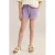 WE Fashion straight casual short paars met textuur