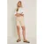 Para Mi skinny high waist denim short beige
