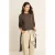 Expresso lange vest met wol – bruin