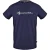 Aquascutum Heren Bedrukt Handtekening Crew Hals T-shirt (Marine)
