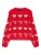 VERO MODA Trui ‘CANDYHEARTS’  rood / wit