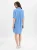 Marie Lund Blousejurk  blauw / wit