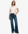 Jeans van Biologisch Katoen met Hoge Taille en Uitlopende Pijpen Blue