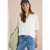Blouse met korte mouwen en gespleten hals