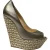 Giuseppe Zanotti Cumber 105 Wedge in Gouden Leer