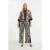 Mat Fashion regular waist broek met zebraprint zwart