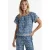 G-maxx top broderie medium blue denim