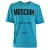 Moschino Heren Couture Glanzend Logo T-Shirt (Teal)