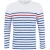 SOLS Heren Matelot Gestreept T-shirt Met Lange Mouwen (Wit/Royaalblauw/Rood)