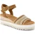 TOMS Diana Wedge Leer Dames Donker Beige Sandalen
