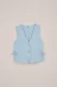 WE Fashion – Meisjes gilet met strik – Regular fit – Pastelblauw –