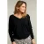 River Woods Black Deep V-neck And V-back Pullover