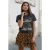 Colourful Rebel Daphne Paisley Mini Layer Skirt Brown