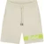 Malelions Men Captain Shorts | Beige/Bright Green