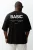 TRENDYOL MAN Heren Zwart Slogan Kort Oversized Grote maten T-shirts
