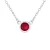 Solitaire ketting – Red Passion Zirkoniumoxide Serti Clos – Silver 925