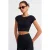 Strakke Crop Jersey Blouse