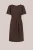 WE Fashion – Dames jersey jurk – Regular fit – Donkerbruin – Viscose –