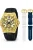Invicta Speedway 51131 Herenhorloge – Quartz Uurwerk – Roestvrij Staal met Gouden Wijzerplaat – 45 mm – Met Extra Bandjes