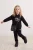 TRENDYOLKIDS Meisjes Zwart Effen Lang, Regular fit Tweedelig Sets