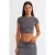 Dames Crop Slim-Fit Crew Neck T-Shirt