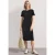 Street One Dames Midijurk met ribbelpatroon en ronde hals in Zwart