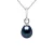 Hanger Zoetwater Pearl 5-6mm Black Pear 18K White Gold Geleverd met ketting
