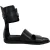 Ann Demeulemeester sandalen met enkelbandje en riem in zwart leer
