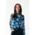 Colourful Rebel Neyo Flower Mesh Turtleneck Top Blue
