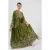 Geprinte V-hals Maxi-jurk met knoopsluiting