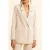 ICode Ecru Lurex Pinstripe Pattern Suit Jacket Ecru
