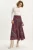 Hoge Taille Etnische Print Midi Rok