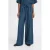 ICHI straight high waist casual broek blauw