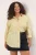 Trendyol Curve Dames Geel Effen Lang Relaxed fit Grote maten Overhemden