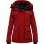 Winterjas Dames – Gewatteerde Jas Dames Halflang – Warme Winterjas Dames – 7603 – Rood
