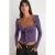 TRENDYOLMİLLA Dames Paars Effen Lang Getailleerd Blouses